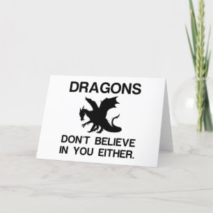 Dragons Dont Believe Feestdagen Kaart