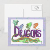 Dragons, draken overal! Briefkaart (Voorkant / Achterkant)