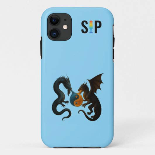 Dragons du Yin Yang — Evenwichtig vlas en water Case-Mate iPhone Case (Achterkant)