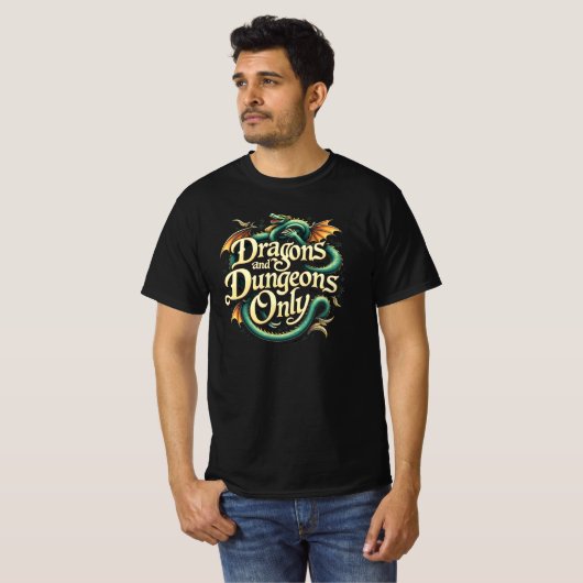 DRAGONS EN DUNGEON ONLY T-shirt (Voorkant volledig)