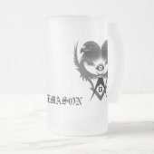 Dragons en Eagles, abstract S&C, FREEMASON Matglas Bierpul (Voorkant rechts)