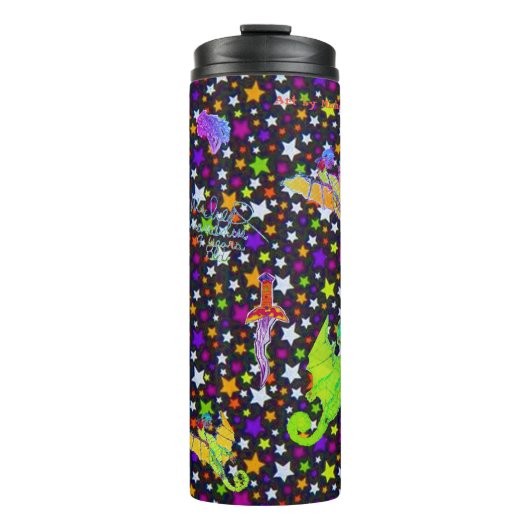 Dragons en monsters Micheals Art Thermal Tumbler Thermosbeker (Voorkant)