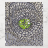 Dragon's Eye getekend met zwarte vilten tip pennen Wijn Etiket (Enkel label)