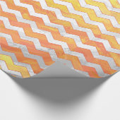 Dragons Eye Oranje Chevron Pattern Cadeaupapier (Hoek)