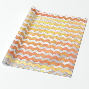 Dragons Eye Oranje Chevron Pattern Cadeaupapier