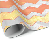 Dragons Eye Oranje Chevron Pattern Cadeaupapier (Rol Hoek)