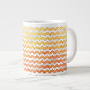 Dragons Eye Oranje Chevron Pattern Grote Koffiekop