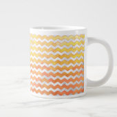 Dragons Eye Oranje Chevron Pattern Grote Koffiekop (Rechts)