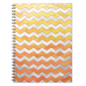 Dragons Eye Oranje Chevron Pattern Notitieboek (Voorkant)