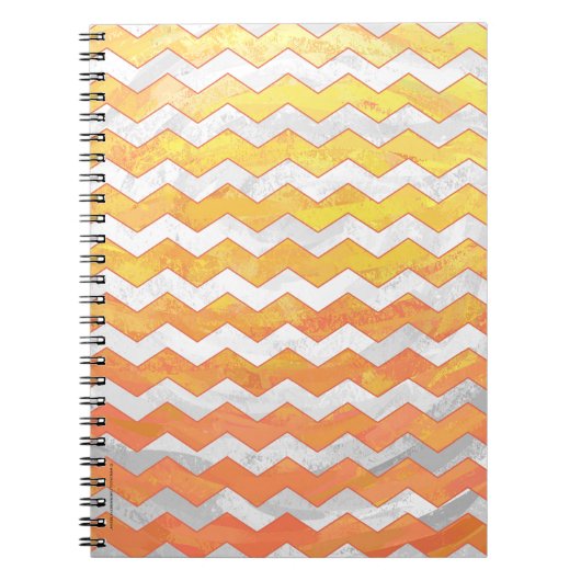 Dragons Eye Oranje Chevron Pattern Notitieboek (Voorkant)