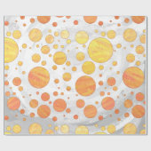 Dragons Eye Oranje Polka Dot Pattern Cadeaupapier (Vlak)