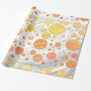 Dragons Eye Oranje Polka Dot Pattern Cadeaupapier