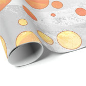 Dragons Eye Oranje Polka Dot Pattern Cadeaupapier (Rol Hoek)