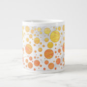 Dragons Eye Oranje Polka Dot Pattern Grote Koffiekop (Voorkant)