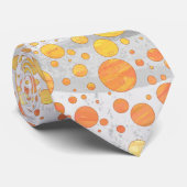 Dragons Eye Oranje Polka Dot Pattern Stropdas (Opgerold)