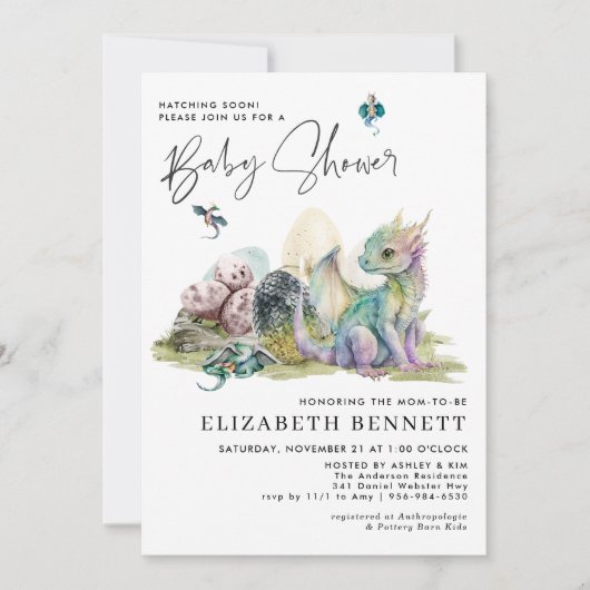 Dragons Fairy Tale | Dragon Eggs Baby shower (Voorkant)