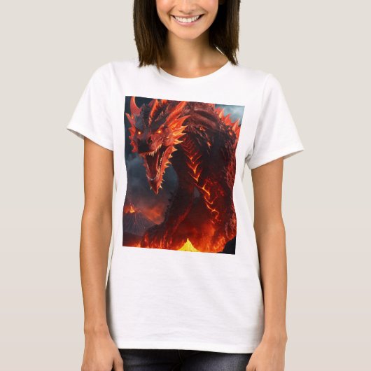 Dragon's Fire: Fierce T-shirt Design (Voorkant)