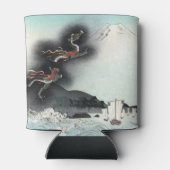 Dragon's Fury Zee Battle voor de berg Fuji Blikjeskoeler (Achterkant)