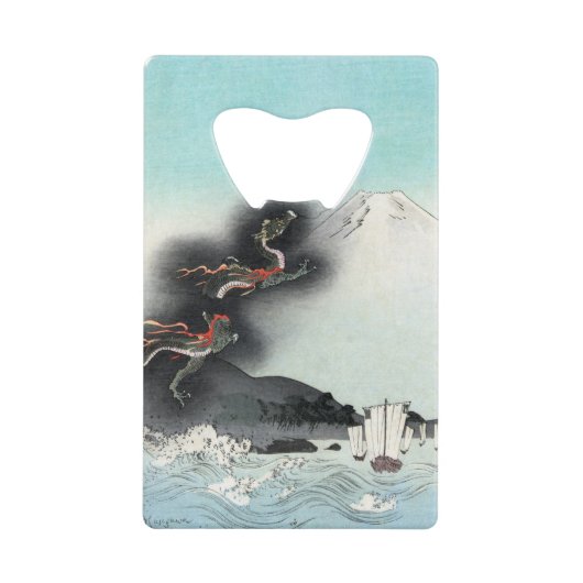 Dragon's Fury Zee Battle voor de berg Fuji Creditkaart Flessenopener (Voorkant)