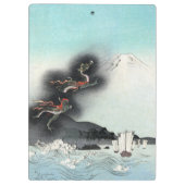 Dragon's Fury Zee Battle voor de berg Fuji Klembord (Achterkant)
