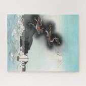 Dragon's Fury Zee Battle voor de berg Fuji Legpuzzel (Horizontaal)