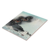 Dragon's Fury Zee Battle voor de berg Fuji Tegeltje (Zijkant)