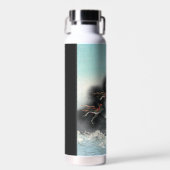 Dragon's Fury Zee Battle voor de berg Fuji Waterfles (Voorkant)