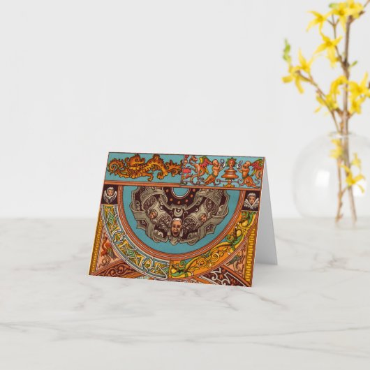 Dragons & Gargoyles Folded Note Kaart (Gele Bloem)