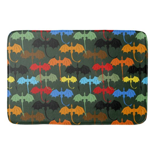 Dragons Green Flight Fantasy Badmat (Voorkant)