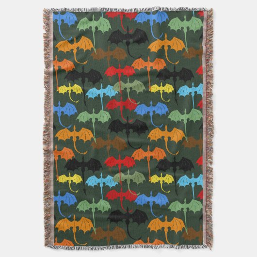 Dragons Green Flight Fantasy Deken (Voorkant Verticaal)