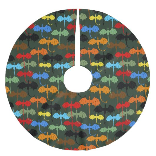 Dragons Green Flight Fantasy Kerstboom Rok (Voorkant)