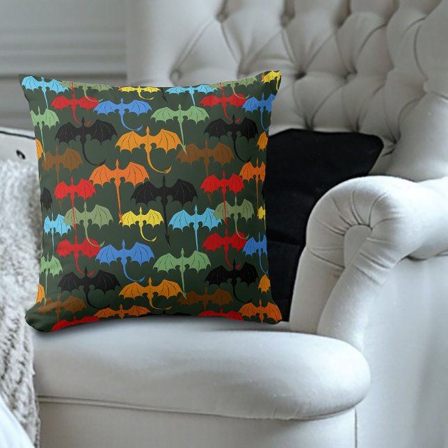 Dragons Green Flight Fantasy Kussen (Creator heeft geüpload)