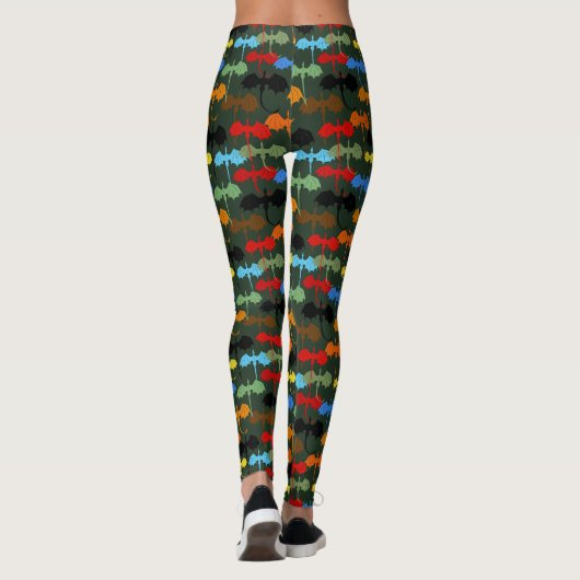Dragons Green Flight Fantasy Leggings (Achterkant)