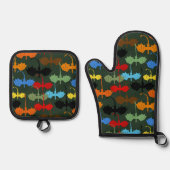 Dragons Green Flight Fantasy Ovenwant & Pannenlap Set (Voorkant)
