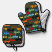 Dragons Green Flight Fantasy Ovenwant & Pannenlap Set (Voorkant / Achterkant)