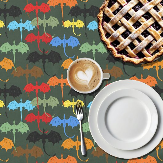 Dragons Green Flight Fantasy Tafelkleed