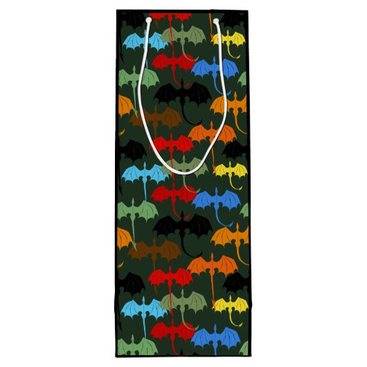 Dragons Green Flight Fantasy Wijn Cadeautas (Achterkant)