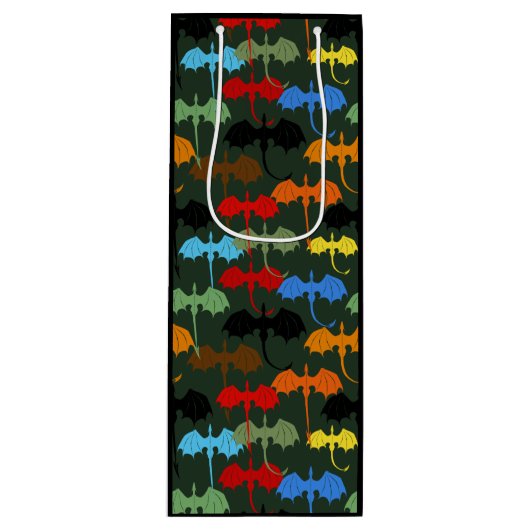 Dragons Green Flight Fantasy Wijn Cadeautas (Voorkant)