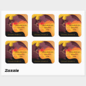 Dragons Guard Dit boek vuurt Paarse rode kookplaat Vierkante Sticker (Vel)