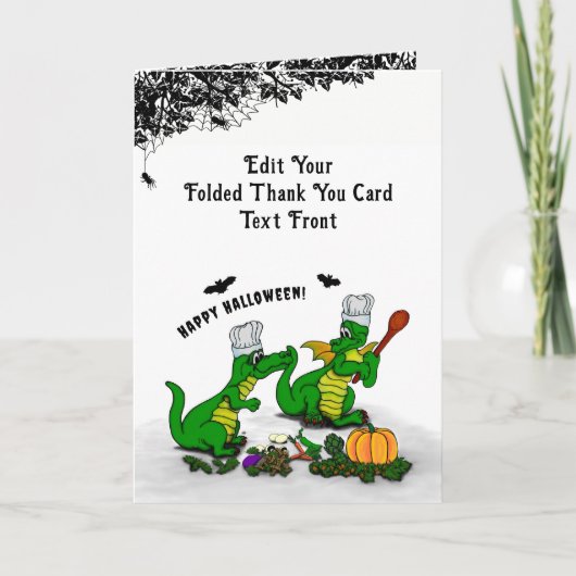 Dragons - Happy Halloween! Vandaag ga ik koken Bedankkaart (Voorkant)