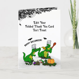 Dragons - Happy Halloween! Vandaag ga ik koken Bedankkaart