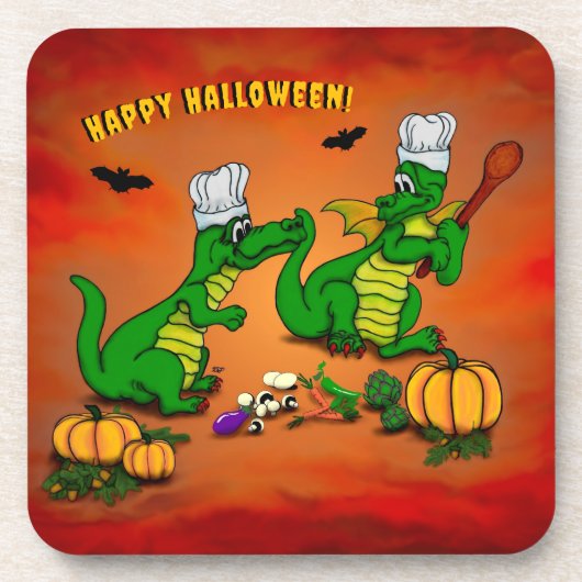 Dragons - Happy Halloween! Vandaag ga ik koken Bier Onderzetter (Voorkant)