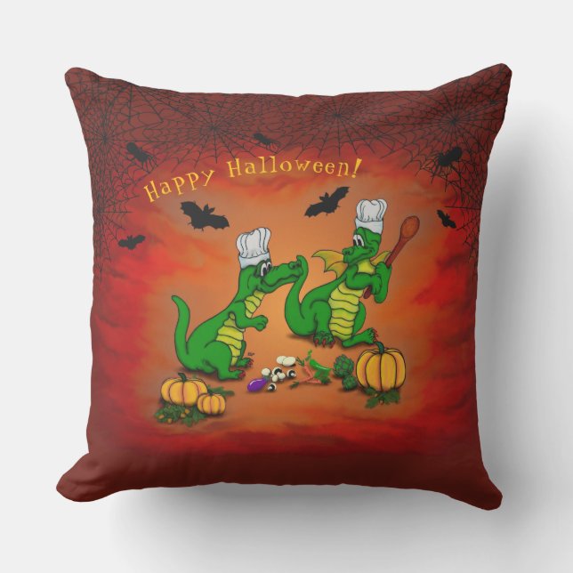 Dragons - Happy Halloween! Vandaag ga ik koken Buitenkussen (Voorkant)
