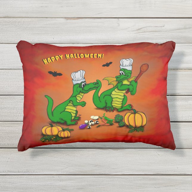 Dragons - Happy Halloween! Vandaag ga ik koken Buitenkussen (Voorkant)