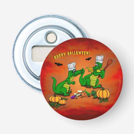 Dragons - Happy Halloween! Vandaag ga ik koken Button Flesopener (Voorkant)