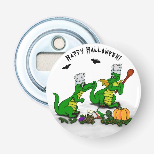 Dragons - Happy Halloween! Vandaag ga ik koken Button Flesopener (Voorkant)