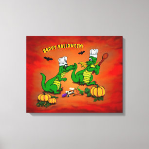 Dragons - Happy Halloween! Vandaag ga ik koken Canvas Afdruk