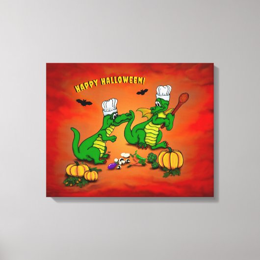 Dragons - Happy Halloween! Vandaag ga ik koken Canvas Afdruk (Voorkant)
