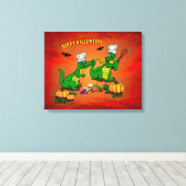 Dragons - Happy Halloween! Vandaag ga ik koken Canvas Afdruk (Insitu (Houten vloer))