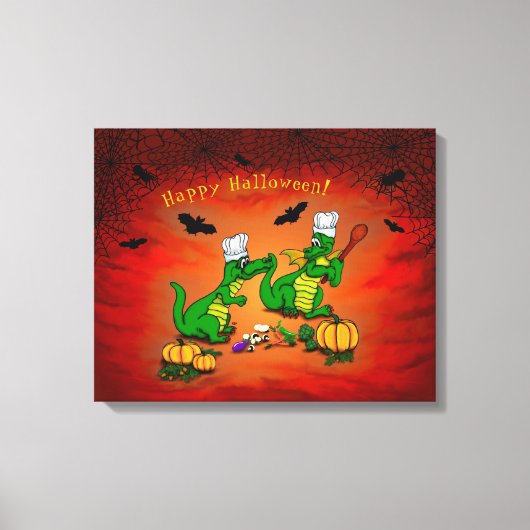 Dragons - Happy Halloween! Vandaag ga ik koken Canvas Afdruk (Voorkant)